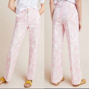 ANTHROPOLOGIE Pink White Tie Dye Jamie Trousers